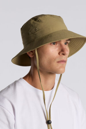 Nylon Wide Brim Bucket Hat