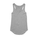 Wo's Dash Racerback Tank - Grey Marle