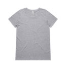 Wo's Shallow Scoop Tee - Grey Marle