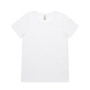 Wo's Shallow Scoop Tee - White