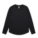 Wo's Maple Curve L/s Tee - Black