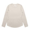 Wo's Maple Curve L/s Tee - Bone