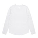 Wo's Maple Curve L/s Tee - White