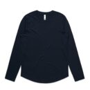 Wo's Maple Curve L/s Tee - Navy