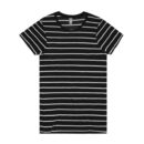 Wo's Basic Stripe Tee - Black/white