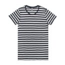 Wo's Basic Stripe Tee - Navy/white