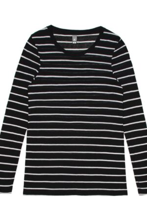 Wo's Fine Stripe L/s Tee