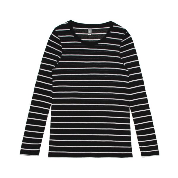 Wo's Fine Stripe L/s Tee