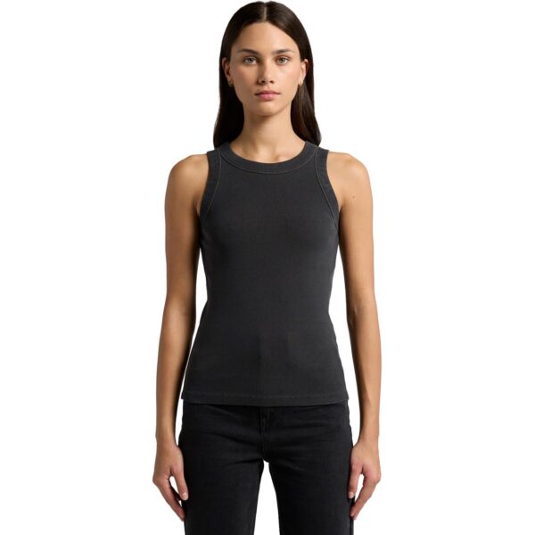 Wo's Faded Organic Rib Tank - Image 3