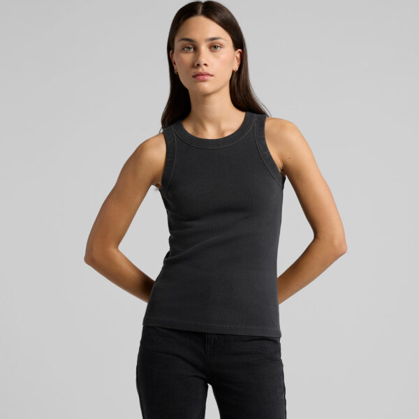 Wo's Faded Organic Rib Tank - Image 6