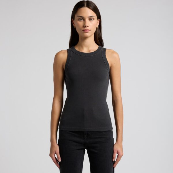 Wo's Faded Organic Rib Tank - Image 2