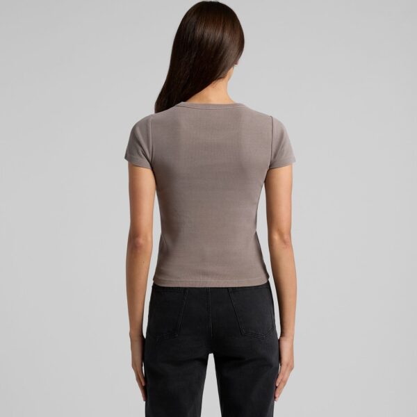 Wo's Faded Organic Rib Tee - Image 6
