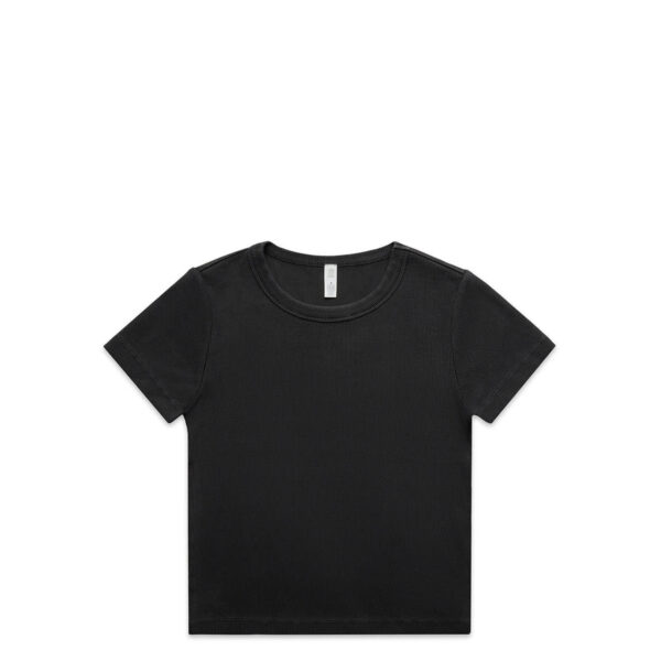 Wo's Faded Organic Rib Tee - Image 7