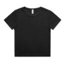 Wo's Faded Organic Rib Tee - Faded Black