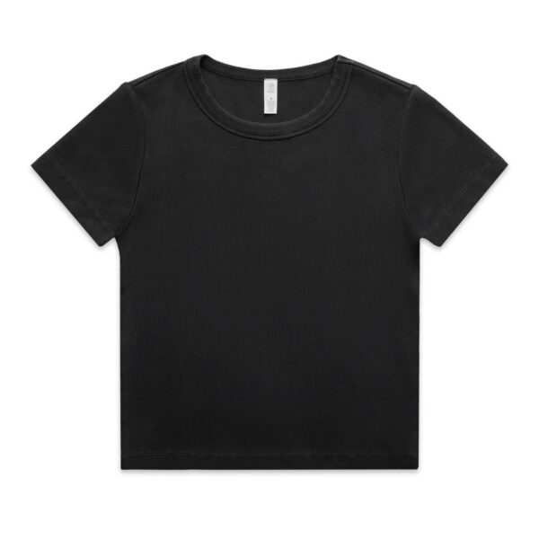 Wo's Faded Organic Rib Tee - Image 12