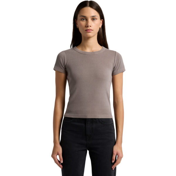 Wo's Faded Organic Rib Tee - Image 3