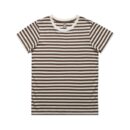 Wo's Maple Stripe Tee - Natural/walnut