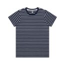 Wo's Maple Stripe Tee - Navy/white
