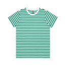 Wo's Maple Stripe Tee - White/green