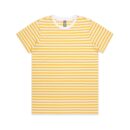 Wo's Maple Stripe Tee - White/yellow