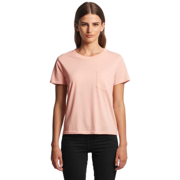Wo's Square Pocket Tee - Image 3