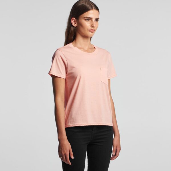 Wo's Square Pocket Tee - Image 4