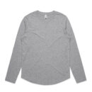 Wo's Curve L/s Tee - Grey Marle