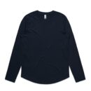 Wo's Curve L/s Tee - Navy