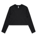 Wo's Crop L/s Tee - Black
