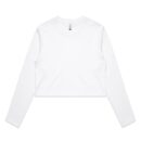 Wo's Crop L/s Tee - White