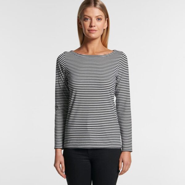 Wo's Bowery Stripe L/s Tee - Image 2