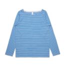 Wo's Bowery Stripe L/s Tee - Natural/mid Blue
