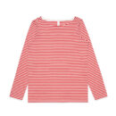 Wo's Bowery Stripe L/s Tee - Natural/red