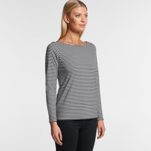 Wo's Bowery Stripe L/s Tee - Image 4