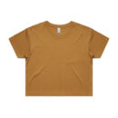 Wo's Crop Tee - Camel