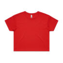 Wo's Crop Tee - Red
