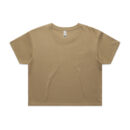 Wo's Crop Tee - Sand