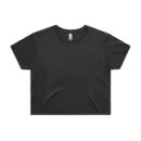 Wo's Faded Crop Tee - Faded Black