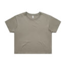 Wo's Faded Crop Tee - Faded Dust