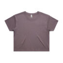 Wo's Faded Crop Tee - Faded Mauve