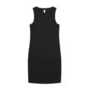 Wo's Organic Rib Dress - Black