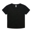 Wo's Organic Rib Baby Tee - Black