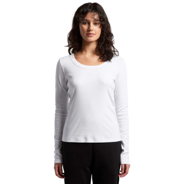 Wo's Organic Rib L/s Tee - Image 3