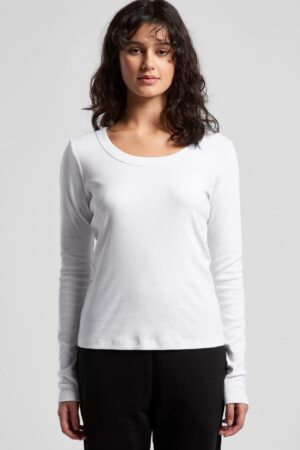 Wo's Organic Rib L/s Tee