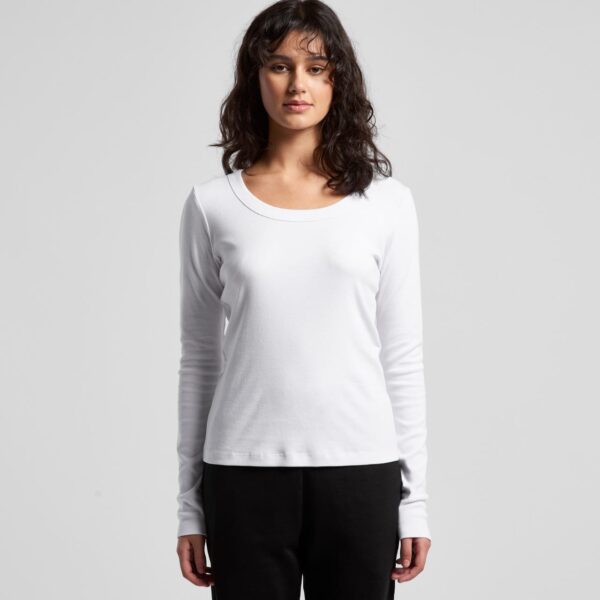 Wo's Organic Rib L/s Tee - Image 2