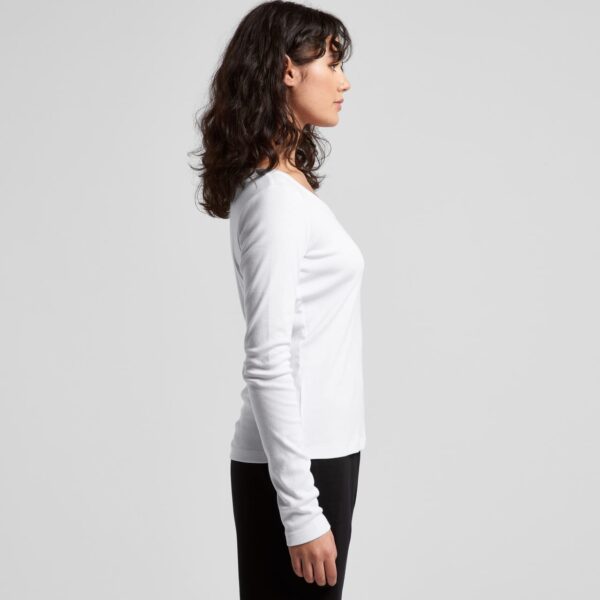Wo's Organic Rib L/s Tee - Image 5