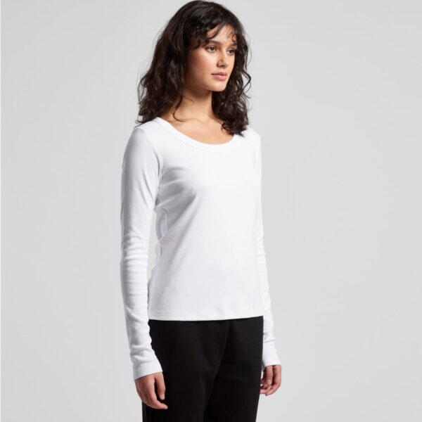 Wo's Organic Rib L/s Tee - Image 4