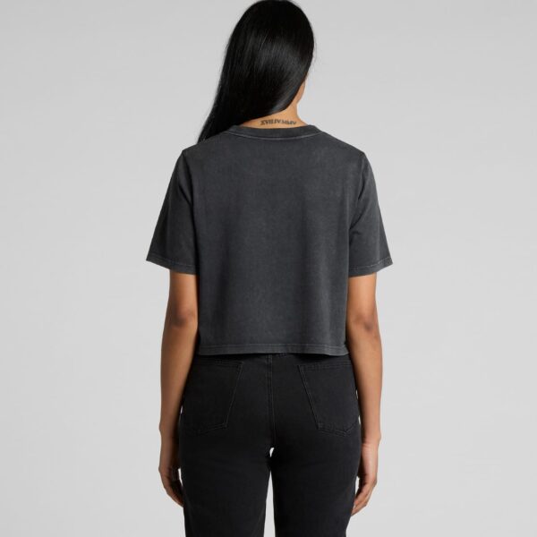 Wo's Stone Wash Heavy Crop Tee - Image 5