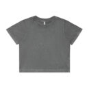 Wo's Stone Wash Heavy Crop Tee