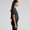 Wo's Stone Wash Heavy Crop Tee